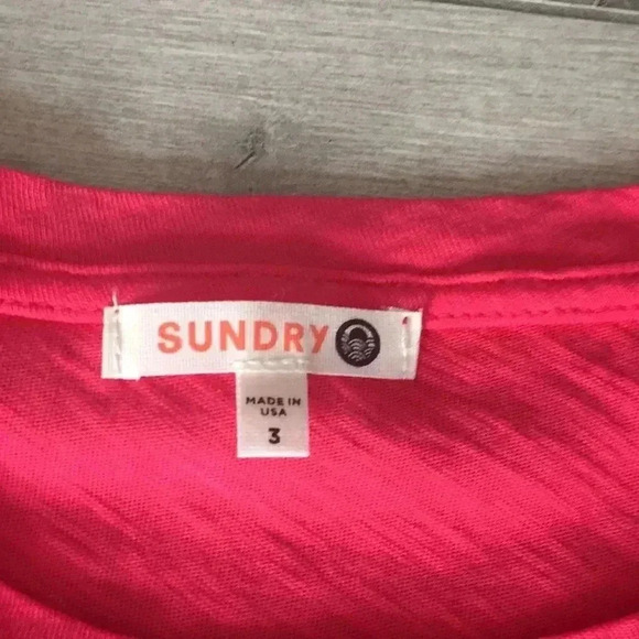 Sundry tie in back tee pink size 3 - Picture 2 of 3